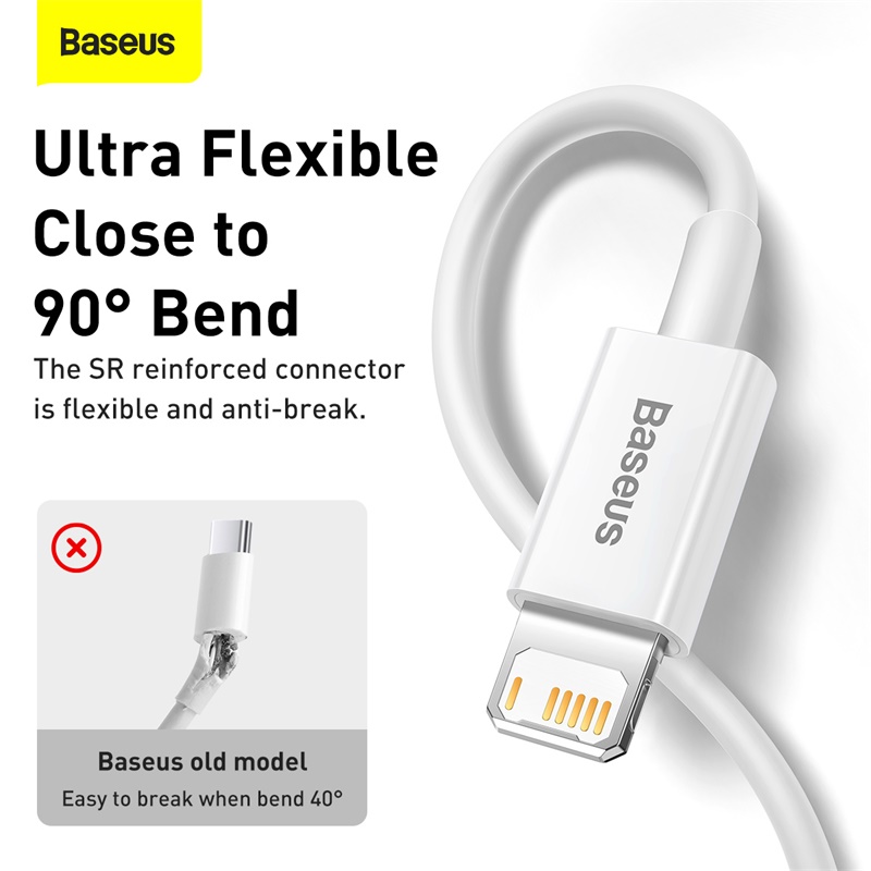Cáp Sạc Baseus Superior Series USB to Ln 2.4A | Dẻo Dai Chống Gãy, Dài 1m/2m