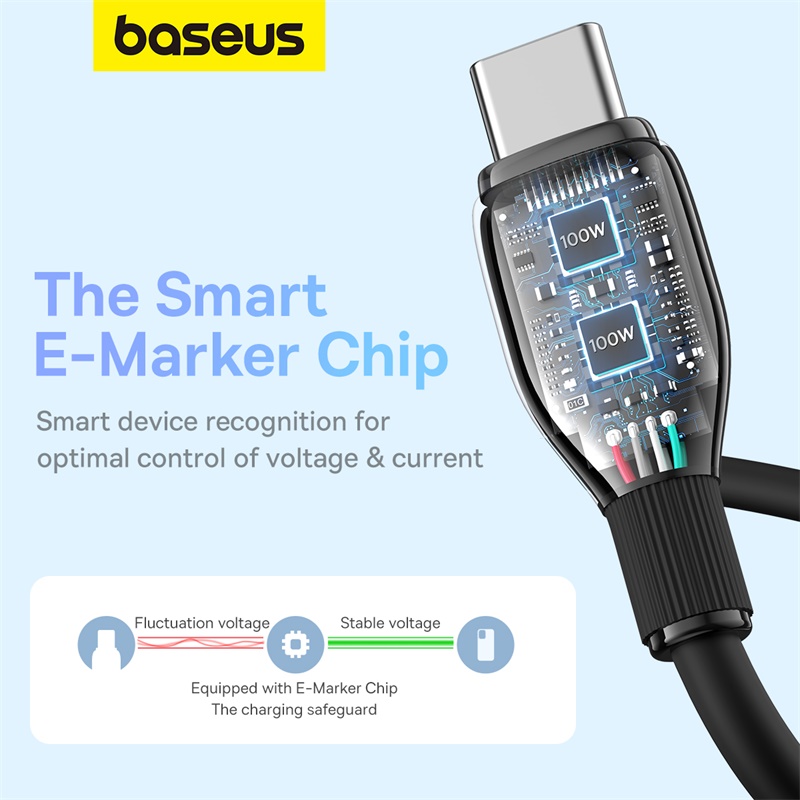 Cáp Sạc Nhanh Baseus Pudding Series Fast Charging Cable Type-C to Type-C 100W