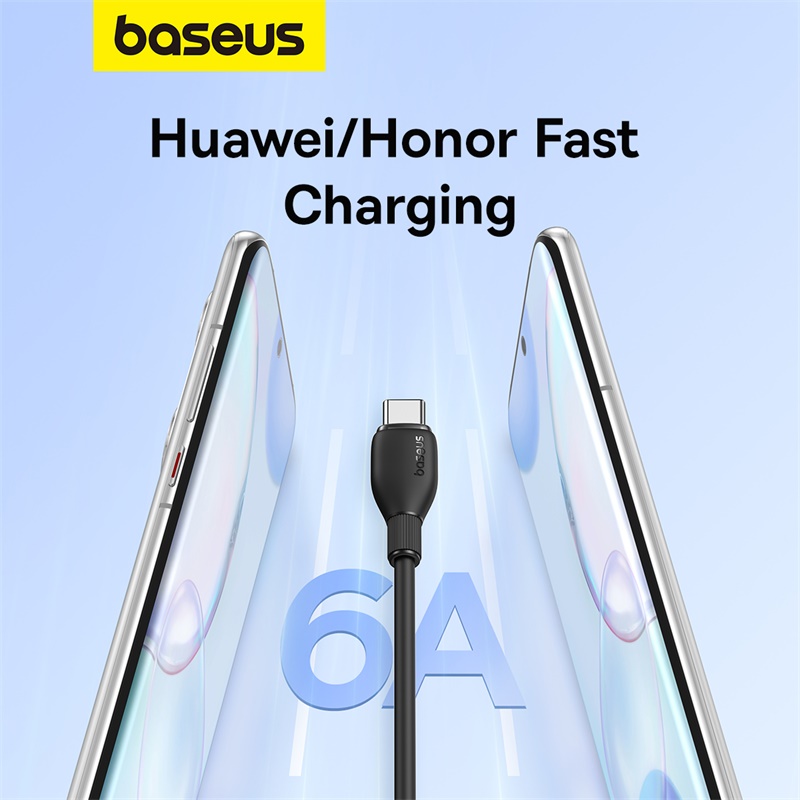 Cáp Sạc Nhanh Baseus Pudding 100W USB to Type-C | Chất Liệu Mềm Mịn, Siêu Bền