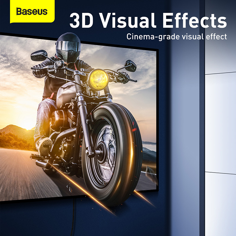 Cáp HDMI 2.1 Baseus High Definition 8K Chuyên Dụng Cho Gaming | Hỗ Trợ 8K@60Hz, Dây Dù
