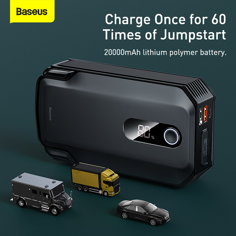 Bộ Kích Bình Ô Tô Baseus Super Energy Max 2000A | Pin Dự Phòng 20000mAh Kích Nổ Máy Xăng Dầu 12V