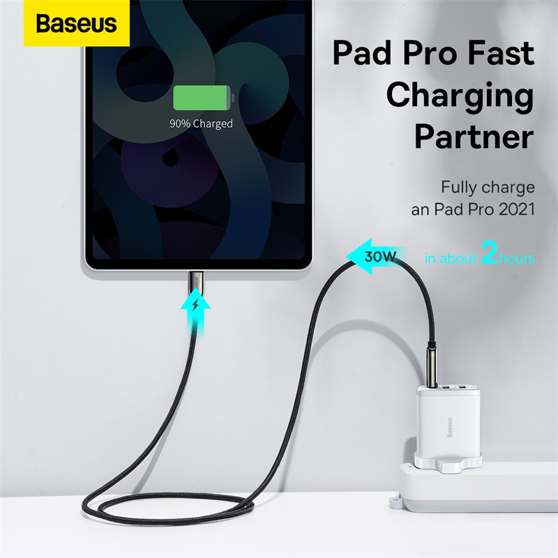 Củ Sạc Baseus Compact 30W Đa Năng 3 Cổng | 2 USB + 1 Type-C, Sạc Cùng Lúc 3 Thiết Bị