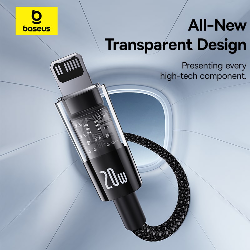 Cáp Sạc Baseus Gem 20W Type-C to Ln | Sạc Nhanh PD, Bền Bỉ, Chính Hãng