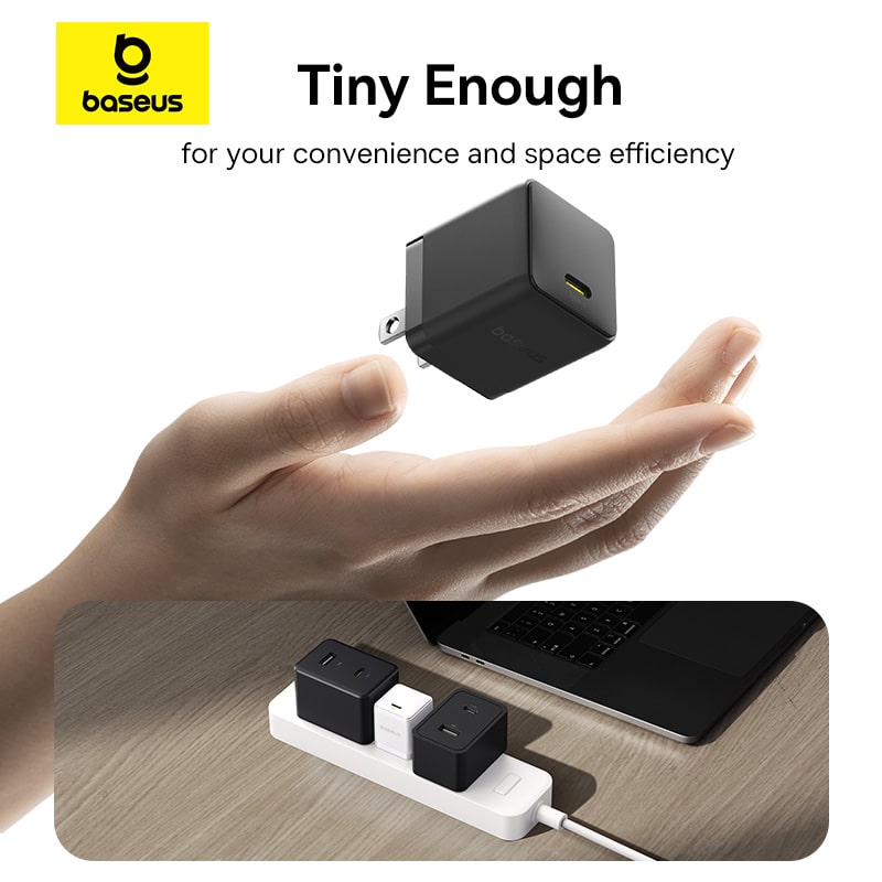 Cốc Sạc Nhanh Baseus Palm 20W PD Type-C | Thiết Kế Mini Siêu Nhỏ Gọn