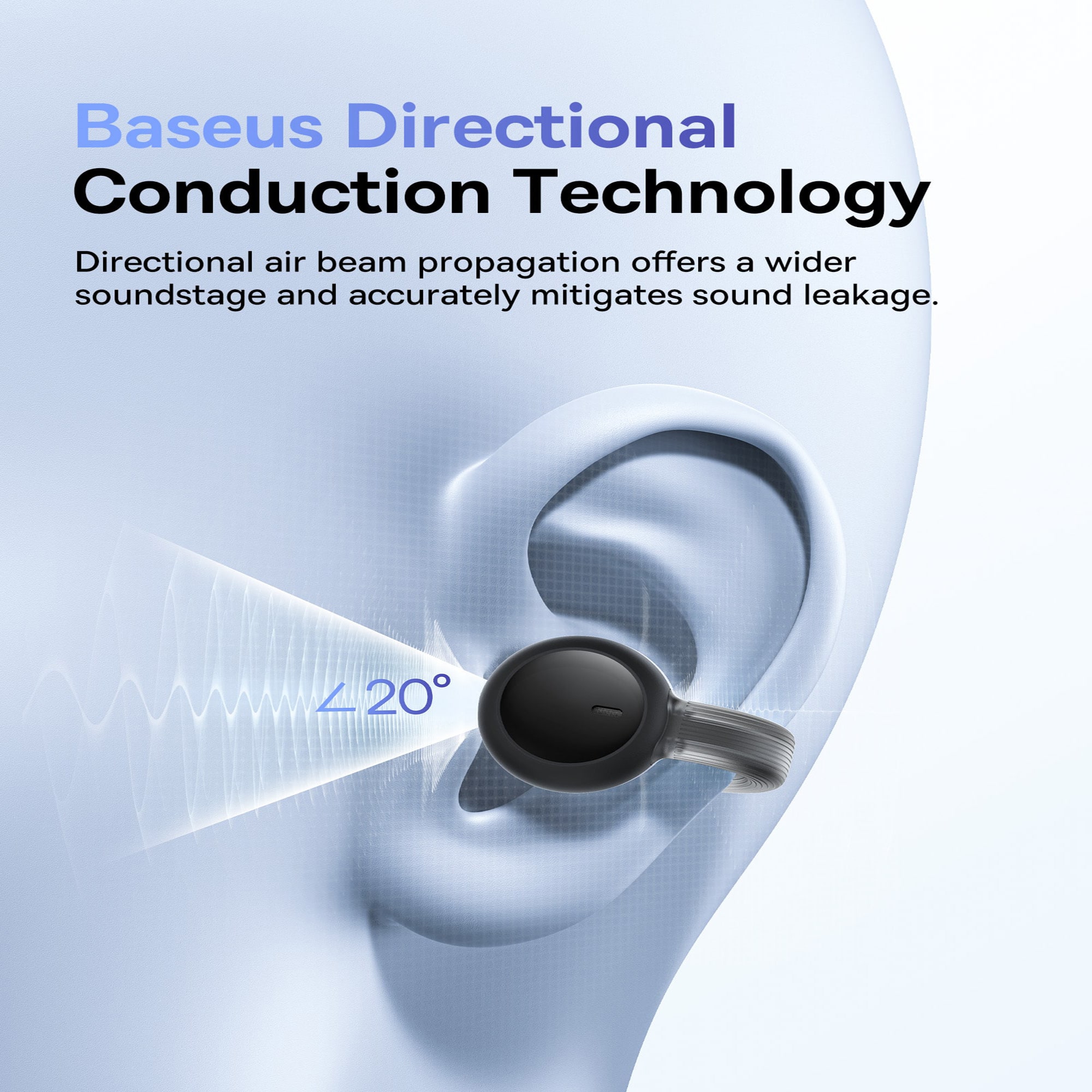 Tai Nghe Bluetooth Baseus AirGo 1 | Kẹp Vành Tai Thể Thao, An Toàn Khi Di Chuyển