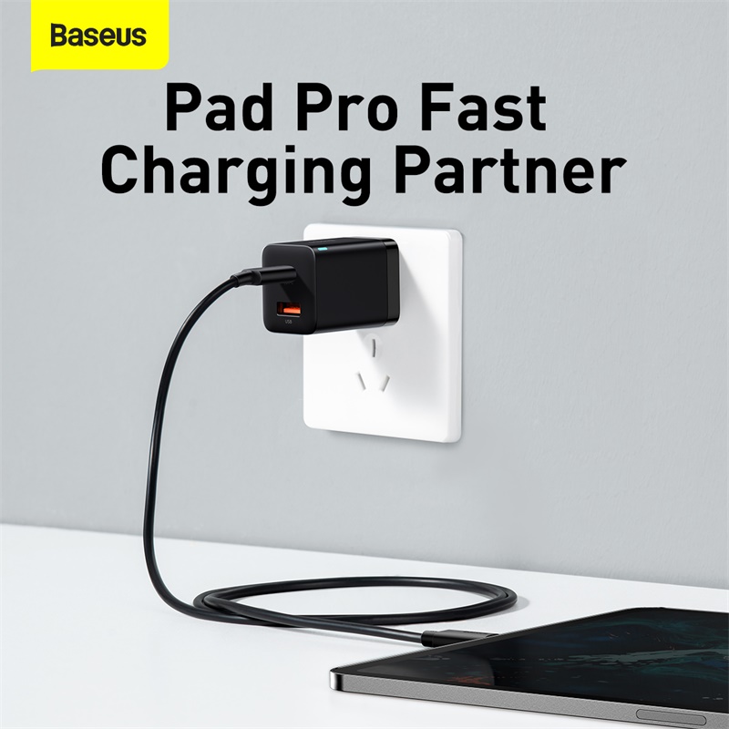 Củ Sạc Baseus Super Si Pro 30W | 2 Cổng Type-C & USB, Công Nghệ Super Si