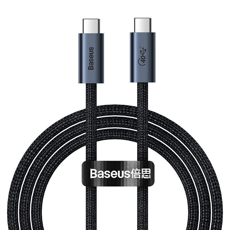 Cáp Baseus Thunderbolt 4 Flash Series | Data 40Gbps, Sạc 100W, Xuất Hình 8K@60Hz