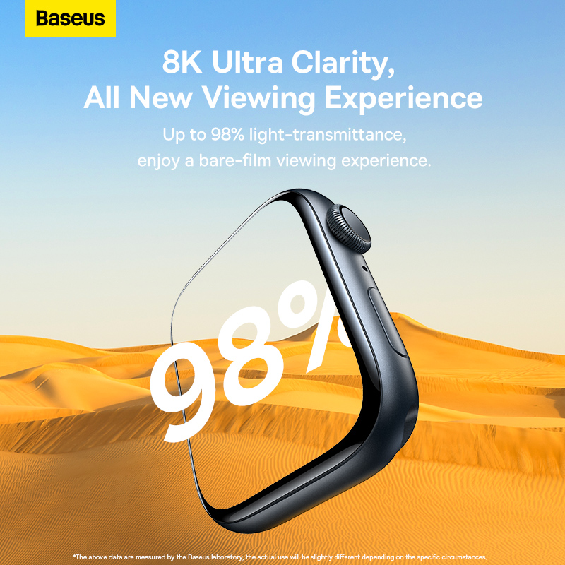 Dán Màn Hình Baseus 8K Cho AppleWatch (Đủ Kích Cỡ) | Cường Lực Dẻo Full Màn, Chống Vân Tay