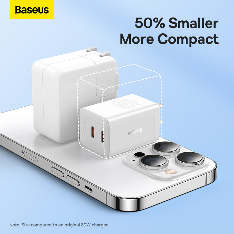Củ Sạc Nhanh Baseus GaN5 Pro 40W | 2 Cổng Type-C, Sạc Cùng Lúc 2 Thiết Bị