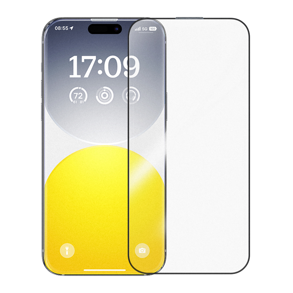 Cường Lực Chống Chói Lọc Bụi Baseus Crystalline Series Anti-Glare Full-Coverage HD Tempered Glass Screen Protector with Built-in Dust Filter for iP 15