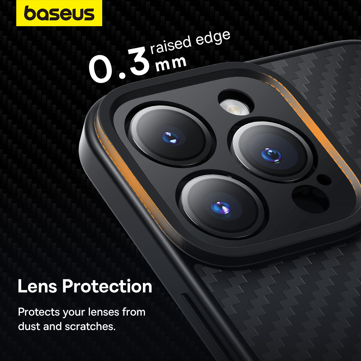Combo Ốp Lưng Baseus Synthetic Fiber Cho iP15 | Vân Carbon Từ Tính, Sợi Tổng Hợp, Kèm Cường Lực