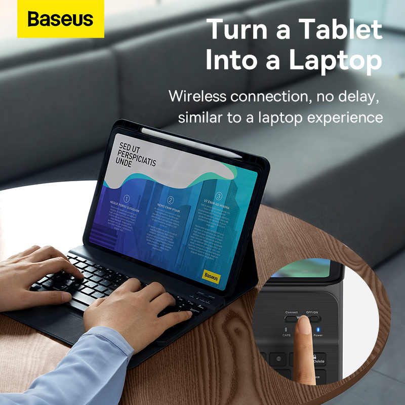 Bao Da Kèm Bàn Phím Baseus Brilliance Cho Pad | Bàn Phím Rời, Biến Máy Tính Bảng Thành Laptop