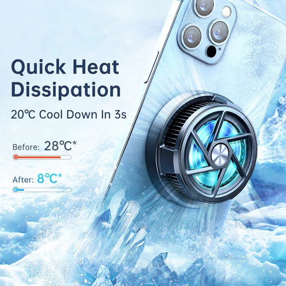 Sò Lạnh Tản Nhiệt Từ Tính Mcdodo Kèm Sạc Không Dây | Hạ 20°C Trong 3s, Chơi Game Không Nóng Máy