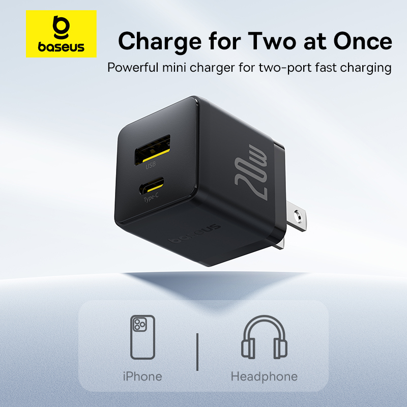 Cốc Sạc Nhanh Baseus Palm Fast Charger C+U 20W
