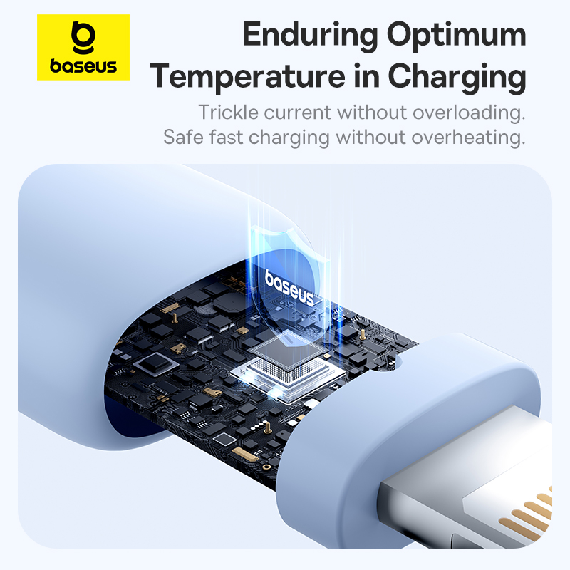 Cáp Sạc Nhanh Baseus Silky 2.4A USB to Ln | Dây PVC Mềm Mại, Dẻo Dai Chống Rối