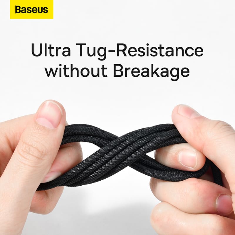 Cáp Sạc Nhanh Baseus 100W 6A USB to Type-C | Dòng Tungsten Gold, Hợp Kim Kẽm, Dây Dù