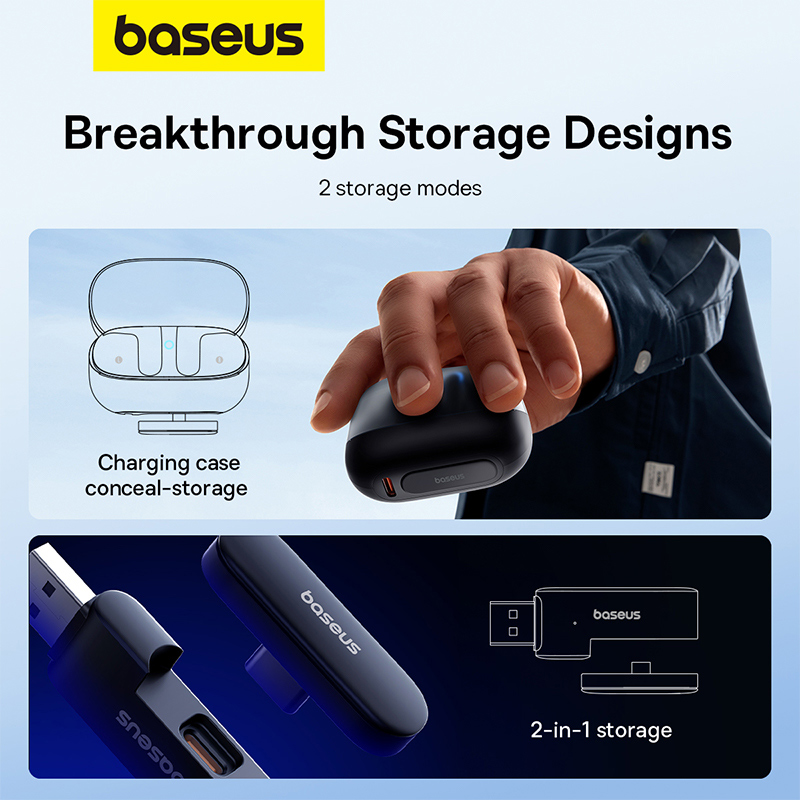 Tai Nghe TWS Baseus AeQur G10 | Kết Nối Cùng Lúc PC & Điện Thoại, Chuyên Game Không Trễ