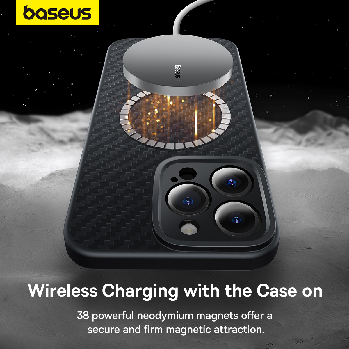 Ốp Lưng Nam Châm Chống Bám Bẩn Baseus Synthetic Fiber Series Magnetic Phone Case for iP 15 (Tặng kèm cường lực)