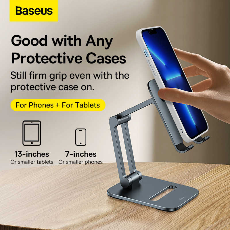Giá Đỡ Baseus 2 Trục Gấp Gọn | Hợp Kim Nhôm, Chịu Lực 10Kg, Bản Điện Thoại & Tablet