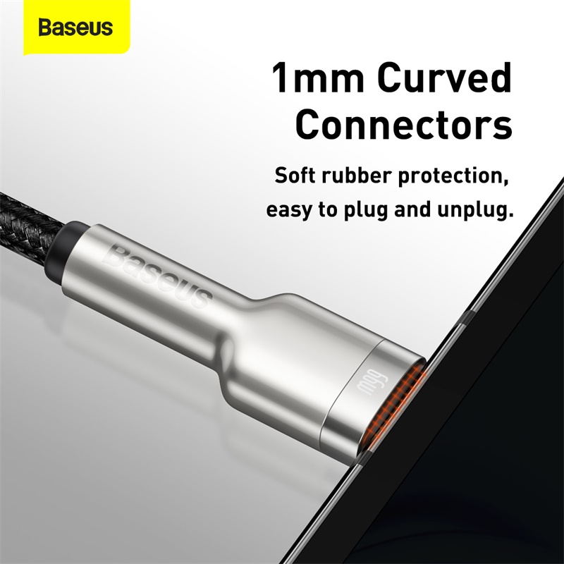 Cáp Sạc Baseus Cafule USB to Type-C 66W (6A) | Hợp Kim Kẽm, Dây Dù Chống Đứt