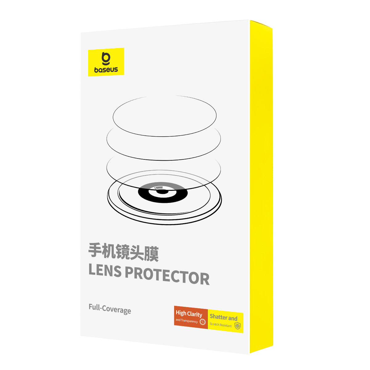 Cường Lực Bảo Vệ Camera Baseus Crystal Series HD Full-Frame Lens Protector for iP 15 (Bộ 2 cái)