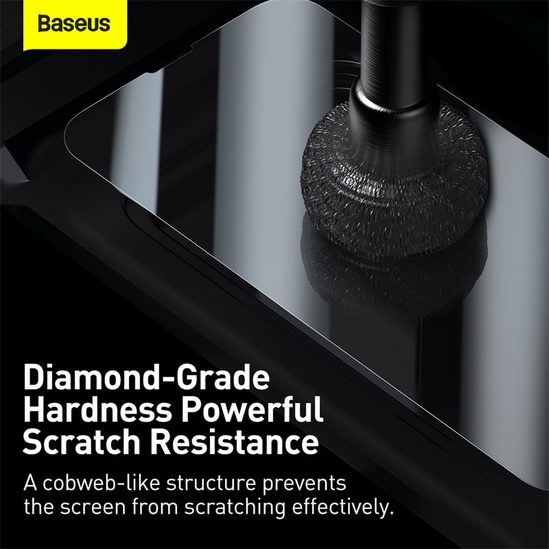 Bộ 2 Kính Cường Lực Baseus Trong Suốt Không Viền Đen Cho iP13 Series Kèm Khung Dán