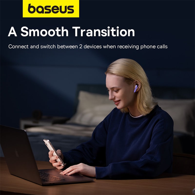 Tai Nghe Bluetooth Baseus Bowie E5 | Pin 25H, Kết Nối Đa Điểm 2 Thiết Bị Cùng Lúc