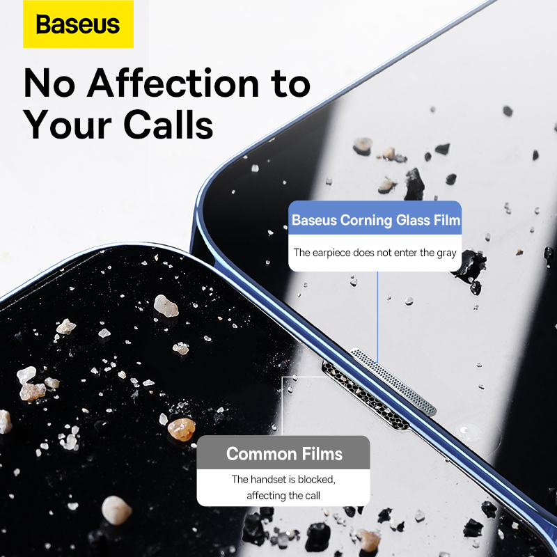 Bộ 2 Kính Cường Lực Baseus Corning Cho iP13/14 | Chống Vỡ 10 Lần, 8K Ultra Clarity, Kèm Khung Dán