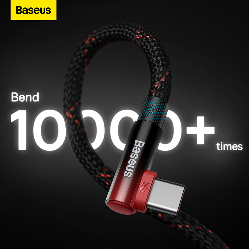 Cáp Sạc Baseus MVP 2 Type-C to Type-C 100W | Đầu Gập 90 Độ Chơi Game, Sạc Nhanh Laptop & Điện Thoại