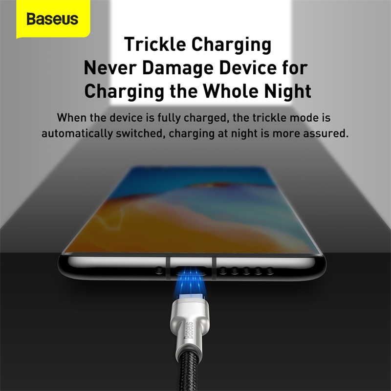 Cáp Sạc Baseus Cafule USB to Type-C 66W (6A) | Hợp Kim Kẽm, Dây Dù Chống Đứt