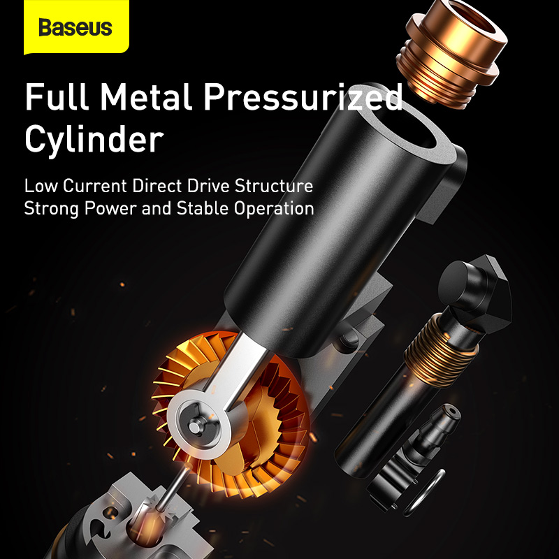 Bơm Điện Tử Mini Baseus Energy Source Pro | Pin Sạc Tiện Lợi & Đèn LED Soi Đêm, Tự Ngắt Khi Đầy