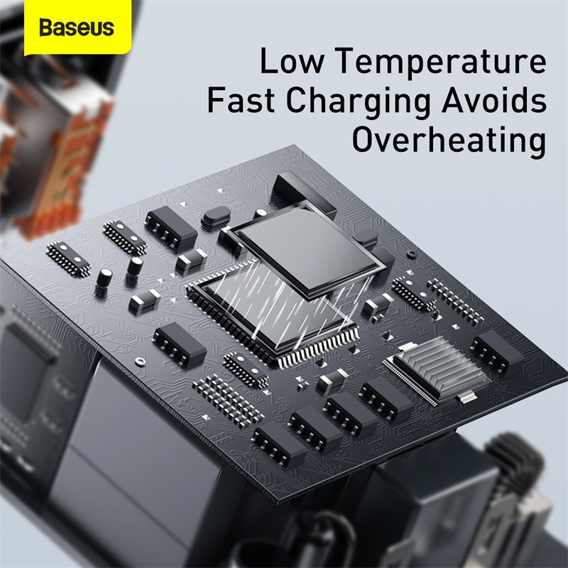 Củ Sạc Baseus Compact 30W Đa Năng 3 Cổng | 2 USB + 1 Type-C, Sạc Cùng Lúc 3 Thiết Bị