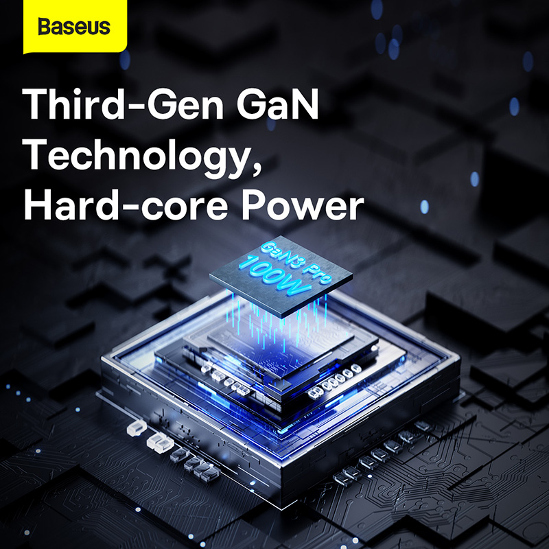 Trạm Sạc Nhanh Baseus GaN3 Pro 100W 6 in 1 | Sạc Laptop, Điện Thoại & Đa Năng, 2AC + 2Type-C + 2USB