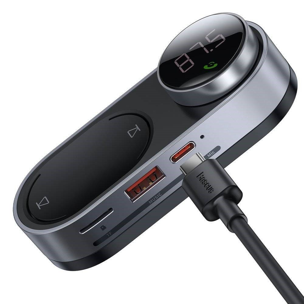 Bộ Phát Nhạc Bluetooth Baseus Năng Lượng Mặt Trời | Kết Nối FM AUX USB Thẻ Nhớ Đàm Thoại Rảnh Tay
