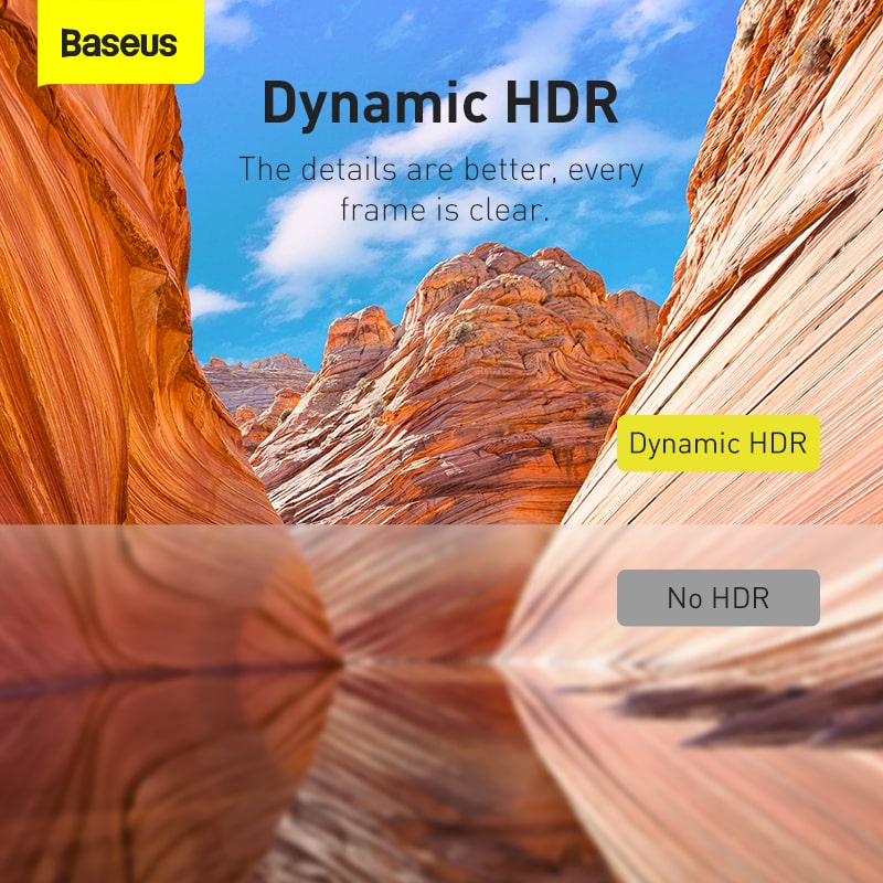 Cáp HDMI 2.1 Baseus High Definition 8K@60Hz | Băng Thông 48Gbps, Hợp Kim Cao Cấp, Hỗ Trợ HDR