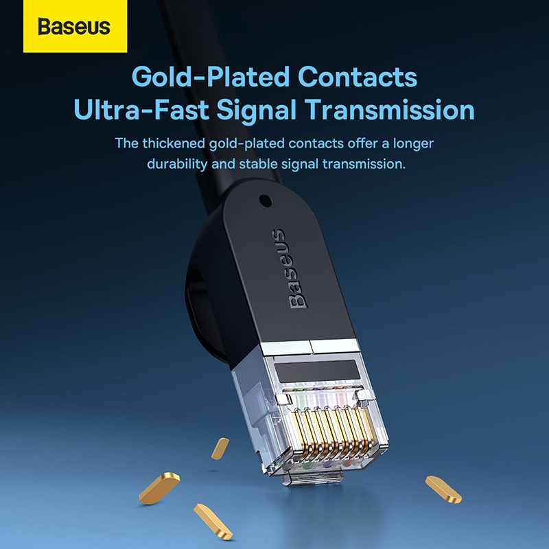 Cáp Mạng LAN Baseus Cat6 Tốc Độ Gigabit | Thiết Kế Dây Dẹt Mỏng, Tốc Độ 1000Mbps
