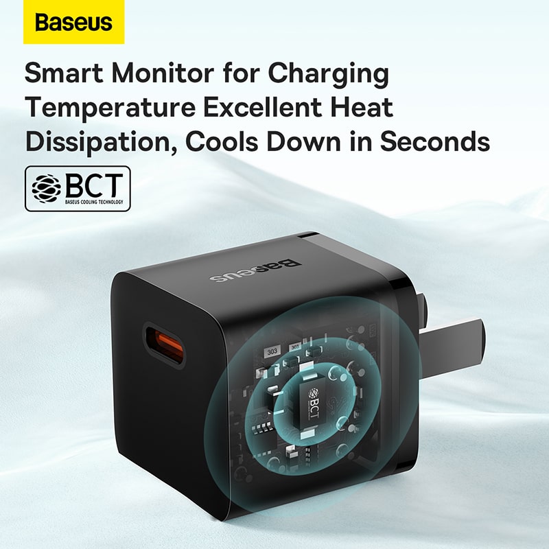 Củ Sạc Nhanh Baseus GaN5 / Palm Fast Charger Type-C 20W - Công Nghệ GaN An Toàn, Bảo Hành 12 Tháng