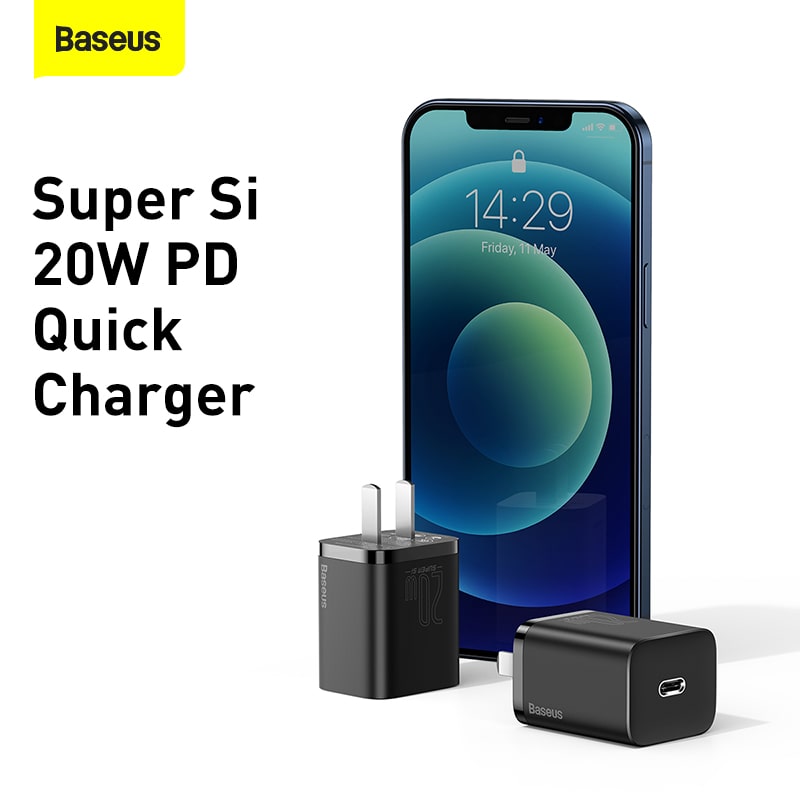 Bộ Sạc Nhanh Baseus Super Si Quick Charger 1C 20W (Chân cắm dẹp CN)