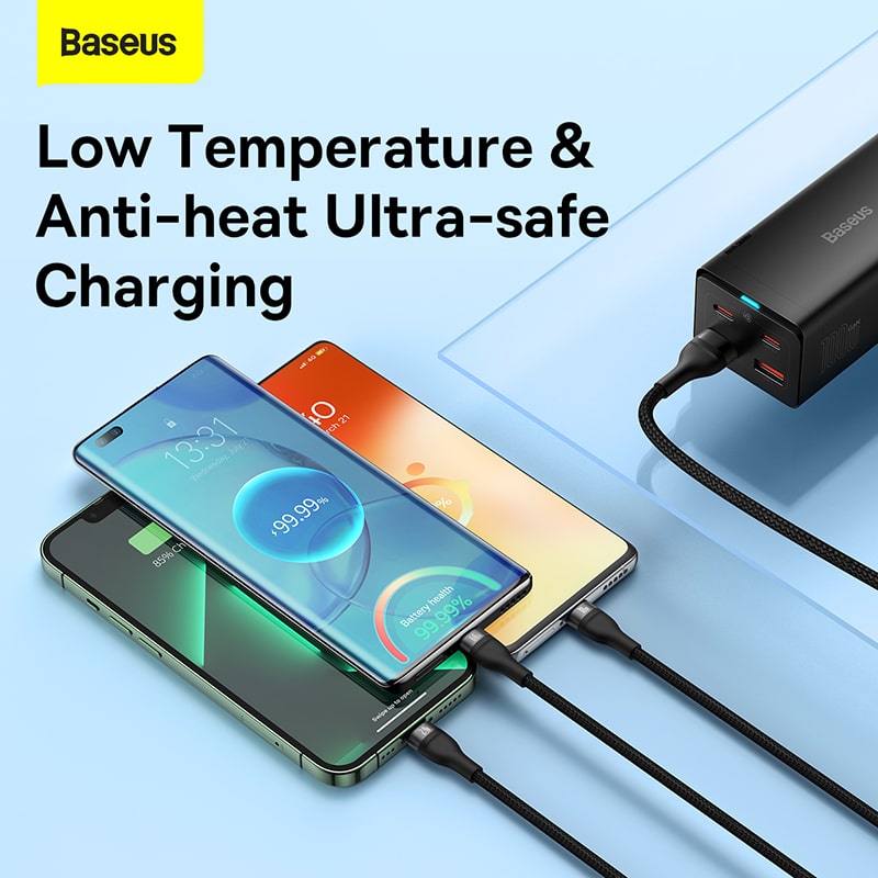 Cáp Sạc Nhanh Baseus Flash II 3 trong 1 | Có Đèn Báo Sạc Nhanh, Hỗ Trợ 66W, USB to M+L+C