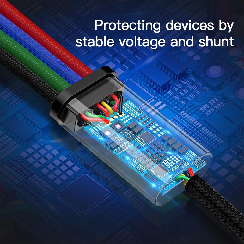 Cáp Sạc Nhanh Baseus Rapid 4 trong 1 | Sạc Cùng Lúc Nhiều Thiết Bị, USB to M+2L+C, 3.5A