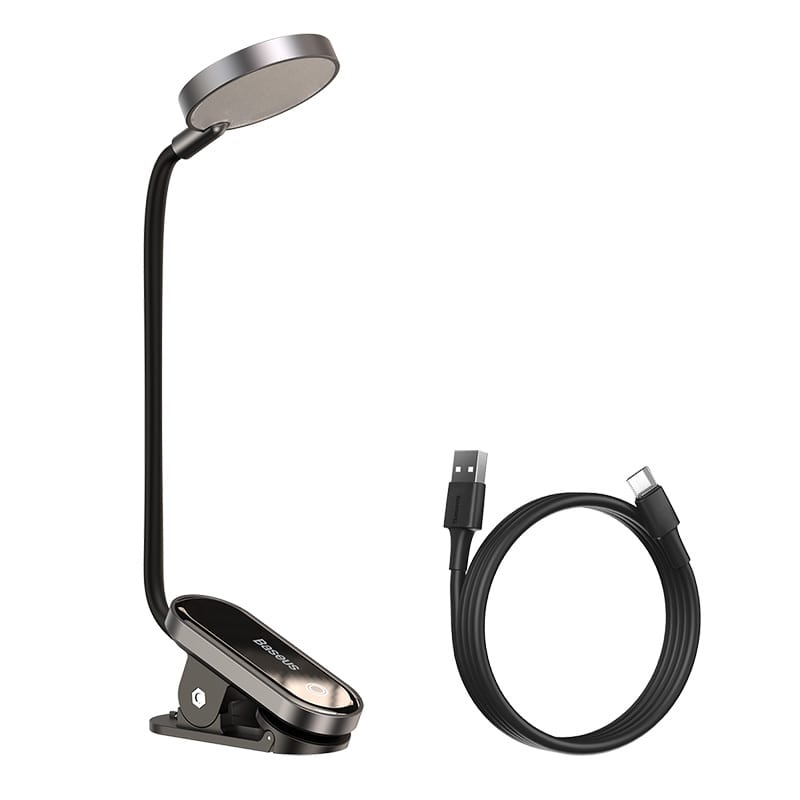 Đèn Kẹp Sách Mini Baseus | Kẹp Đa Năng, Không Dây, Bảo Vệ Mắt, 3 Mức Sáng