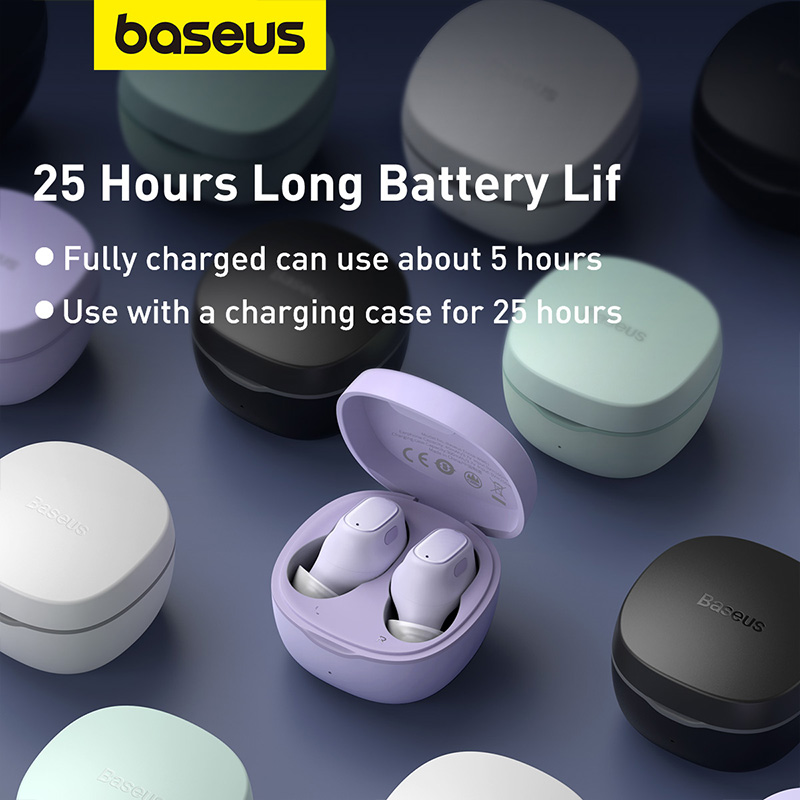 Tai Nghe Bluetooth Baseus Bowie WM01 | Thiết Kế Mini Nhỏ Gọn, Cảm Ứng, Nhiều Màu, Chính Hãng