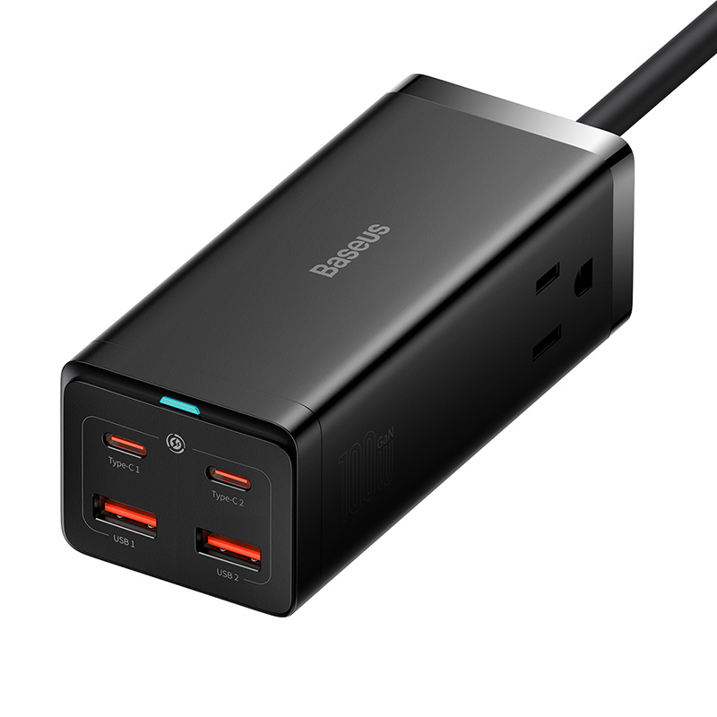 Trạm Sạc Nhanh Baseus GaN3 Pro 100W 6 in 1 | Sạc Laptop, Điện Thoại & Đa Năng, 2AC + 2Type-C + 2USB