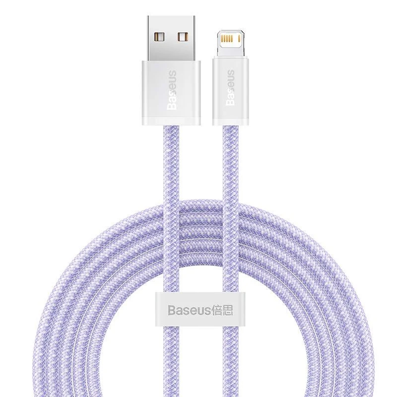 Cáp Sạc Nhanh Baseus Dynamic 2 USB to Ln 2.4A | Bện Dù Siêu Bền, Chống Rối, Dài 1m/2m