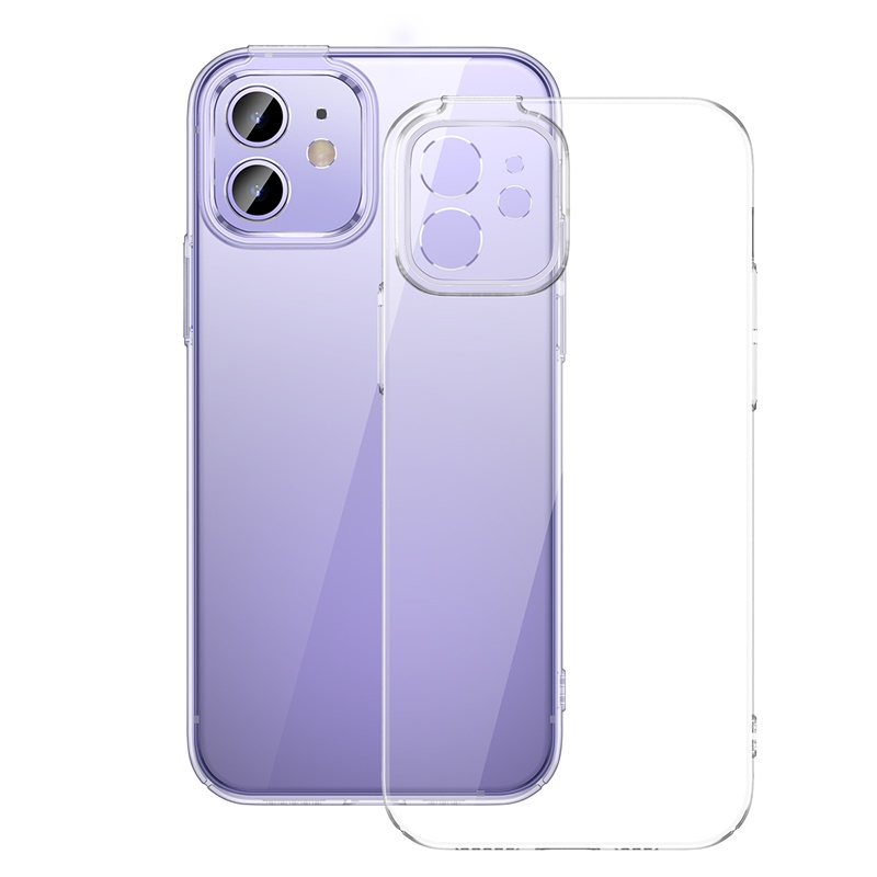 Combo Ốp Lưng & Kính Cường Lực Baseus Crystal | Dành Cho Dòng iP12, Bảo Vệ Toàn Diện 360°