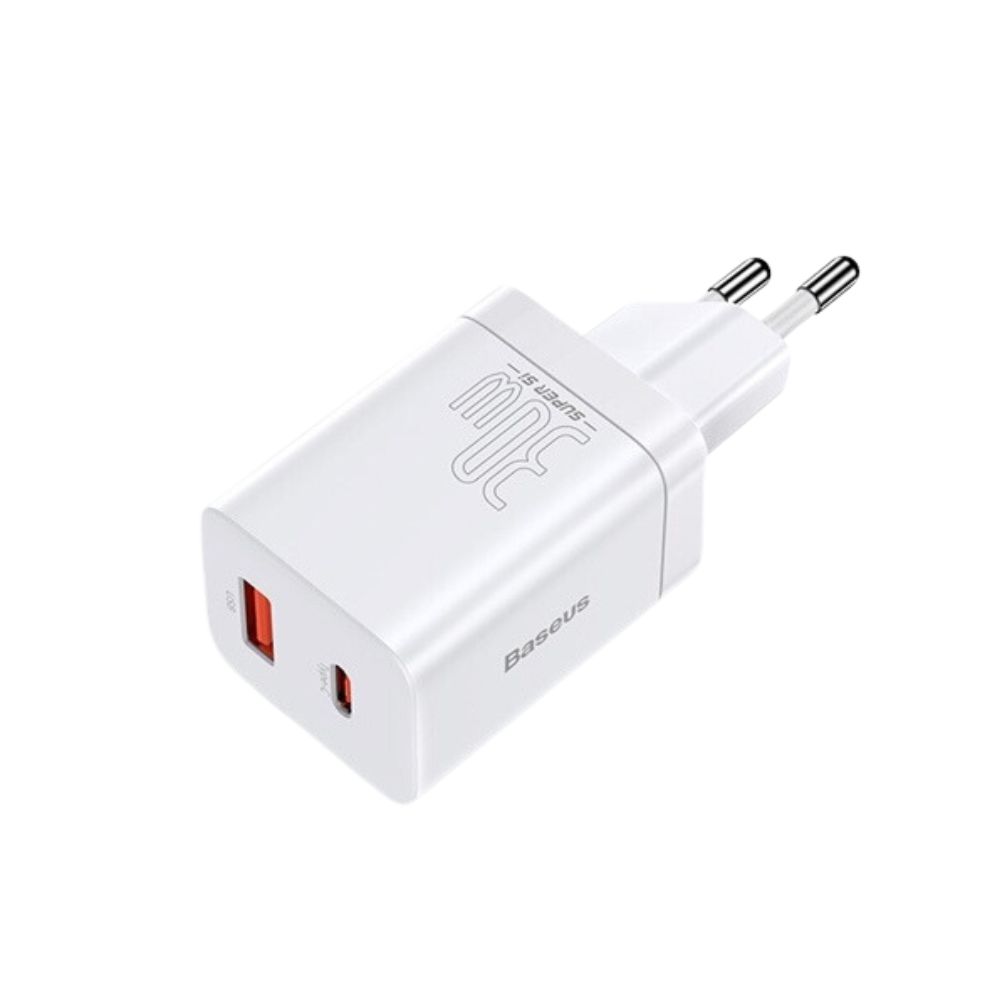 Củ Sạc Baseus Super Si Pro 30W | 2 Cổng Type-C & USB, Công Nghệ Super Si