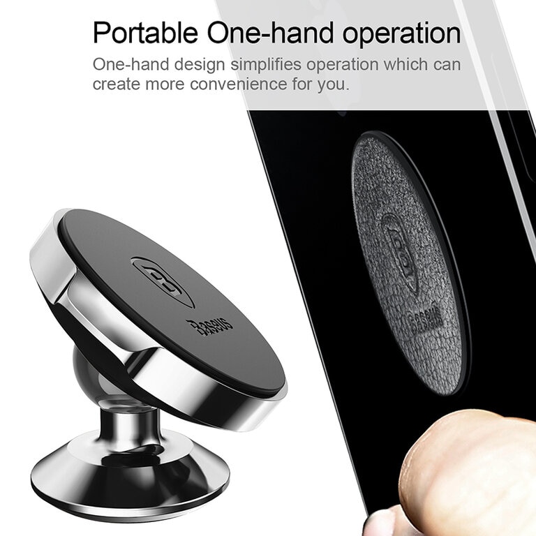 Đế Giữ Điện Thoại Baseus Small Ears | Hít Nam Châm Dán Taplo Ô Tô, Xoay 360 Độ