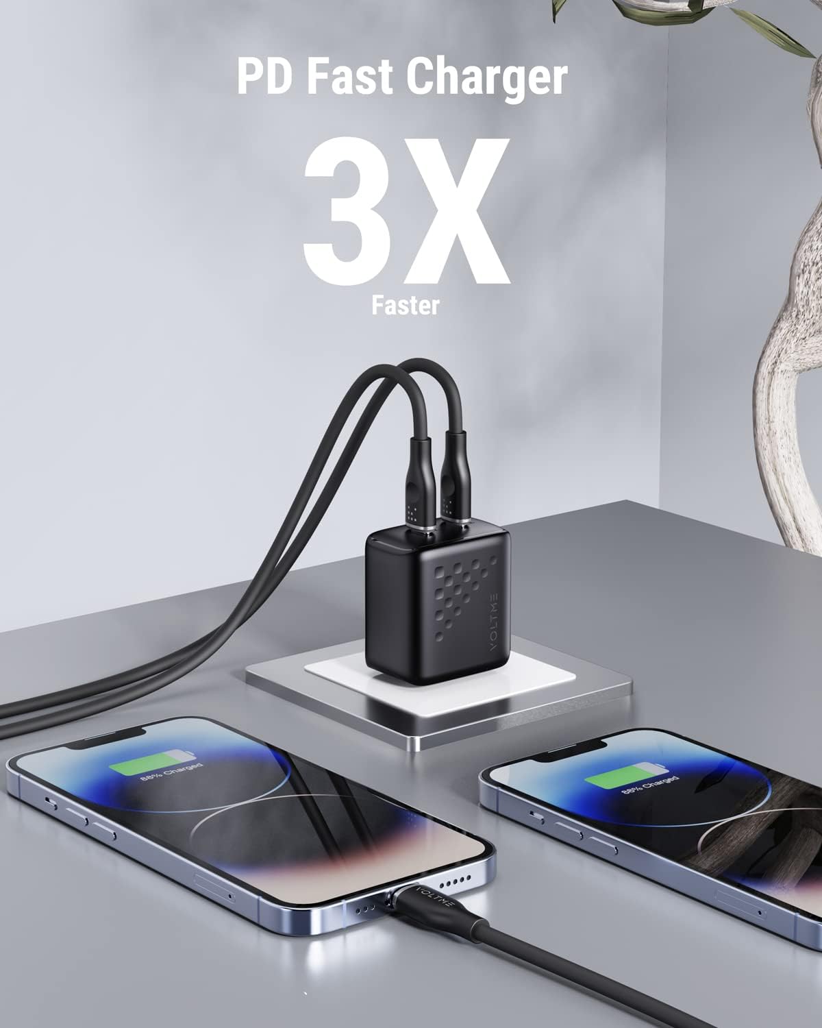 Cốc Sạc Nhanh Voltme Revo 35 Duo Lite Dual-port PD 35W Wall Charger with GaN Tech (2 Type-C)