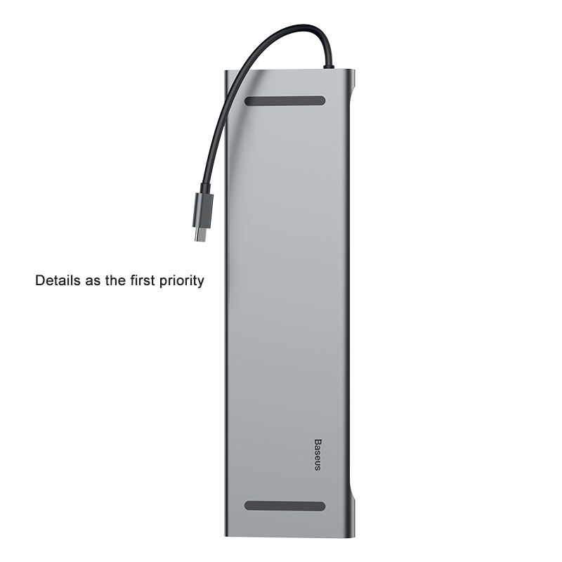Hub Chuyển Đổi Baseus Enjoyment 10 in 1 | Mở Rộng 10 Cổng & Kê Tản Nhiệt Laptop, HDMI 4K VGA