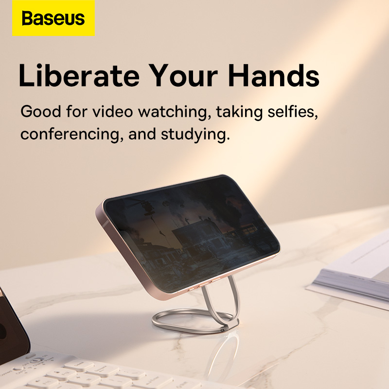 Nhẫn Đỡ Điện Thoại Baseus Rails Siêu Mỏng | Thiết Kế Vòng Kép, Xoay 360 Độ